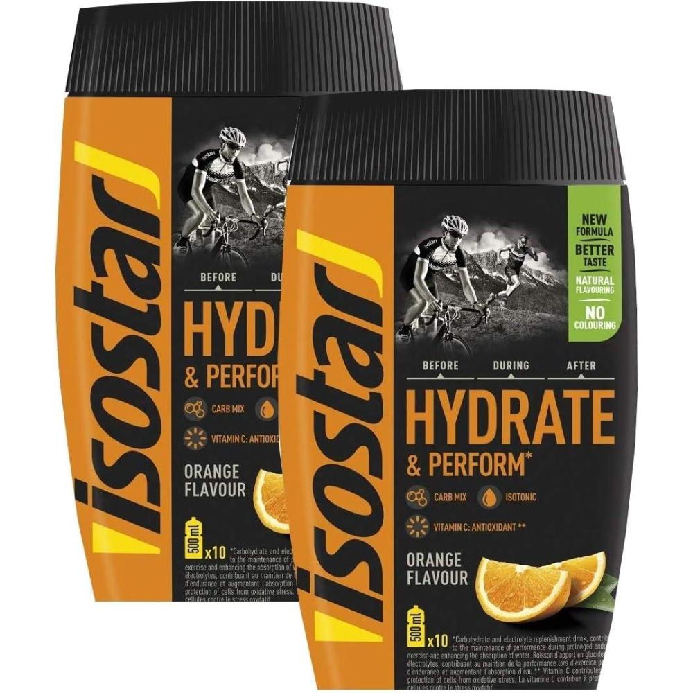 imageIsostar Hydrate ampamp Perform Iso Drink  400 g de poudre de boisson isotonique  Poudre dlectrolyte pour soutenir la performance sportive  Orange 2x400g