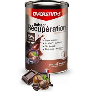 Overstim.s – Boisson de récupération Elite (420 g) – Recharge énergétique et régénération musculaire – Glucides, protéines, BCAA, électrolytes pour une récupération optimale – Citron Citron-vert(Chocolat-noisette)