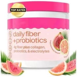 Poudre probiotique – Contient des fibres prébiotiques, du collagène, des probiotiques et des électrolytes pour aider à maintenir la santé intestinale quotidienne et soulager les ballonnements.