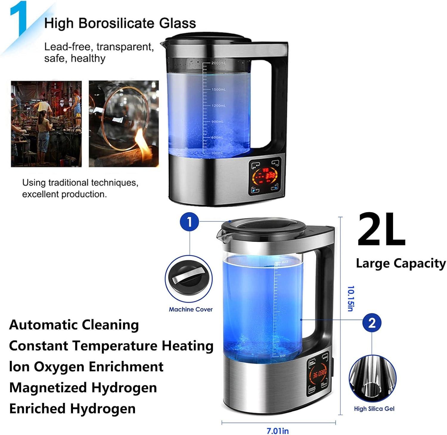 imageBouilloire Eau Hydrogne Machine De Fabrication De Pichet Deau Alcaline Hydrogne Gnrateur Dioniseur Deau En Hydrogne Technologie SPE PEM Faire Teneur En Hydrogne Jusqu 10001200 PPB 2L