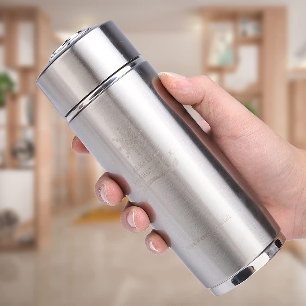 imageBouteille Alcaline Bouteille Dnergie Nano en Acier Inoxydable Bouteille Deau Alcaline en Acier Inoxydable Portable Nano Balance Bio Energy Lonizer Cup Flacon Argent Argent