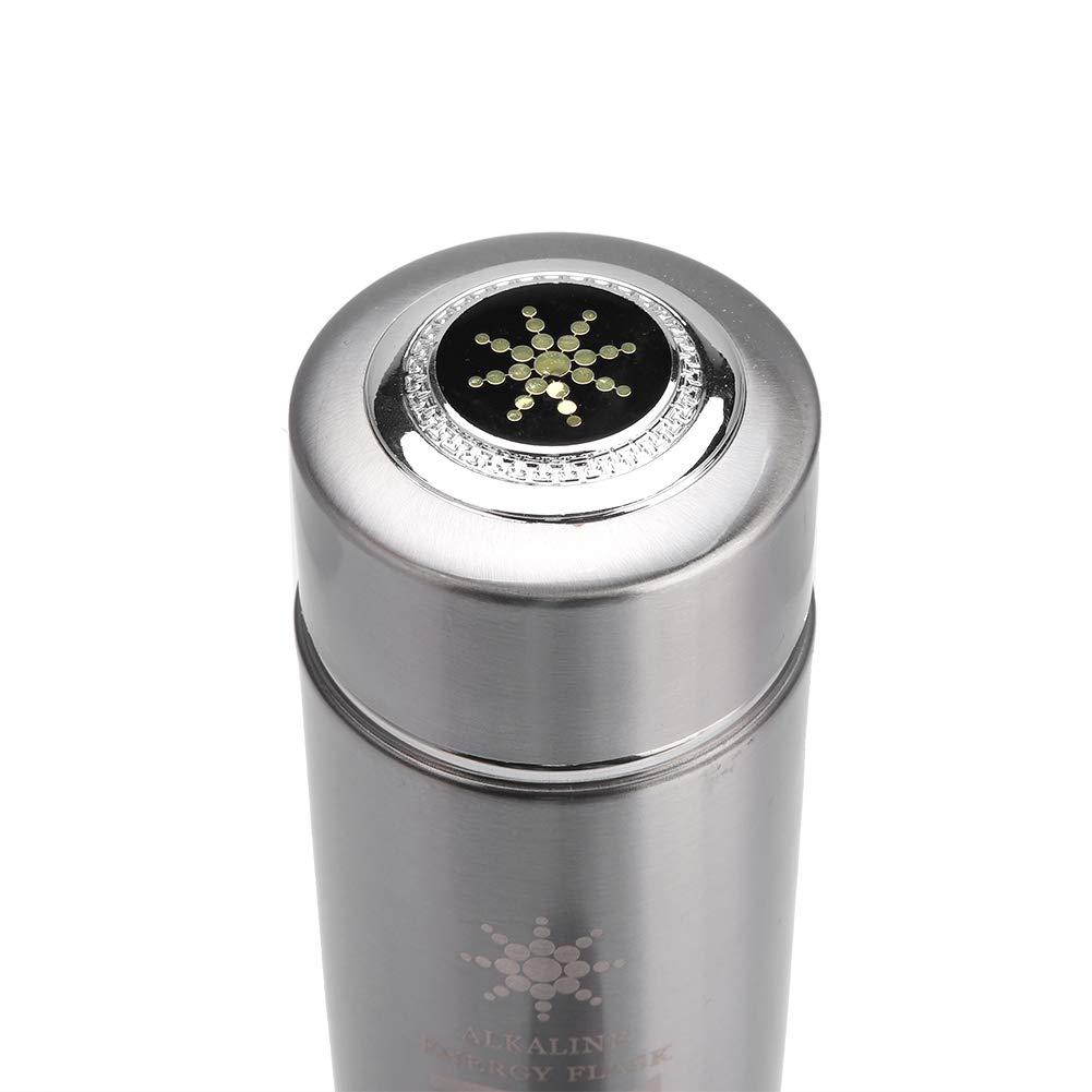 imageBouteille Alcaline Bouteille Dnergie Nano en Acier Inoxydable Bouteille Deau Alcaline en Acier Inoxydable Portable Nano Balance Bio Energy Lonizer Cup Flacon Argent Argent