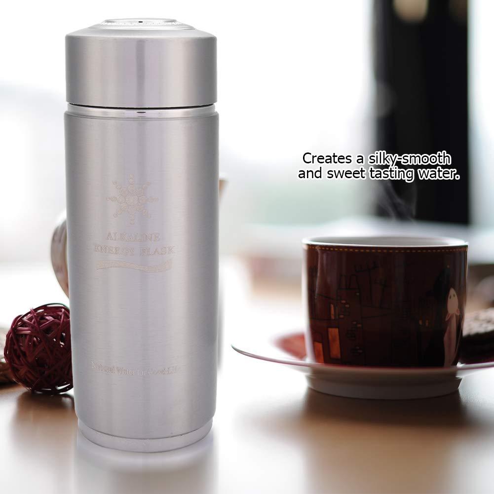 imageBouteille Alcaline Bouteille Dnergie Nano en Acier Inoxydable Bouteille Deau Alcaline en Acier Inoxydable Portable Nano Balance Bio Energy Lonizer Cup Flacon Argent Argent