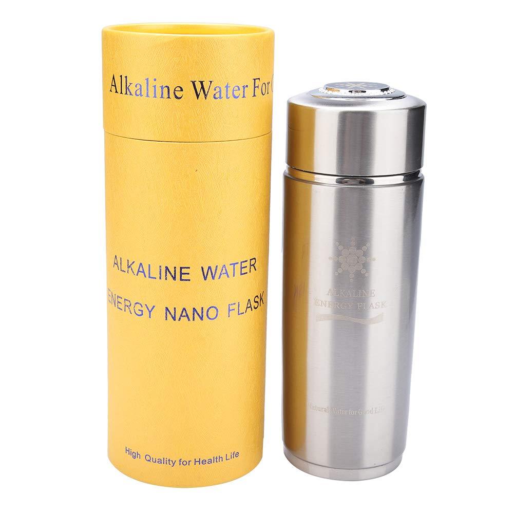 imageBouteille Alcaline Bouteille Dnergie Nano en Acier Inoxydable Bouteille Deau Alcaline en Acier Inoxydable Portable Nano Balance Bio Energy Lonizer Cup Flacon Argent Argent