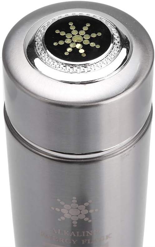imageBouteille Deau Alcaline en Acier Inoxydable Flacon de Tasse Dquilibre nergtique pour la sant BleuArgent