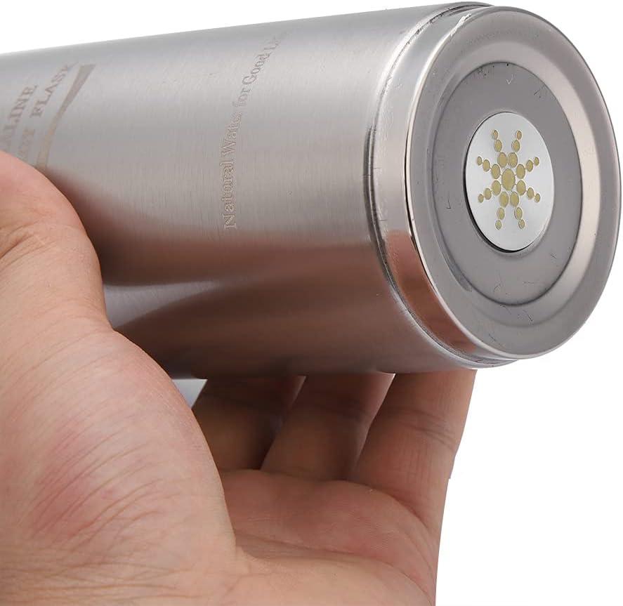 imageBouteille Deau Alcaline en Acier Inoxydable Flacon de Tasse Dquilibre nergtique pour la sant BleuArgent