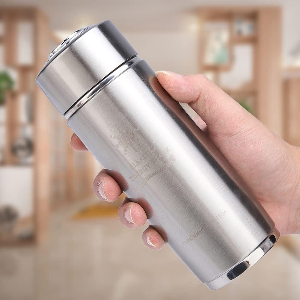imageBouteille Deau Alcaline en Acier Inoxydable Flacon de Tasse Dquilibre nergtique pour la sant BleuArgent