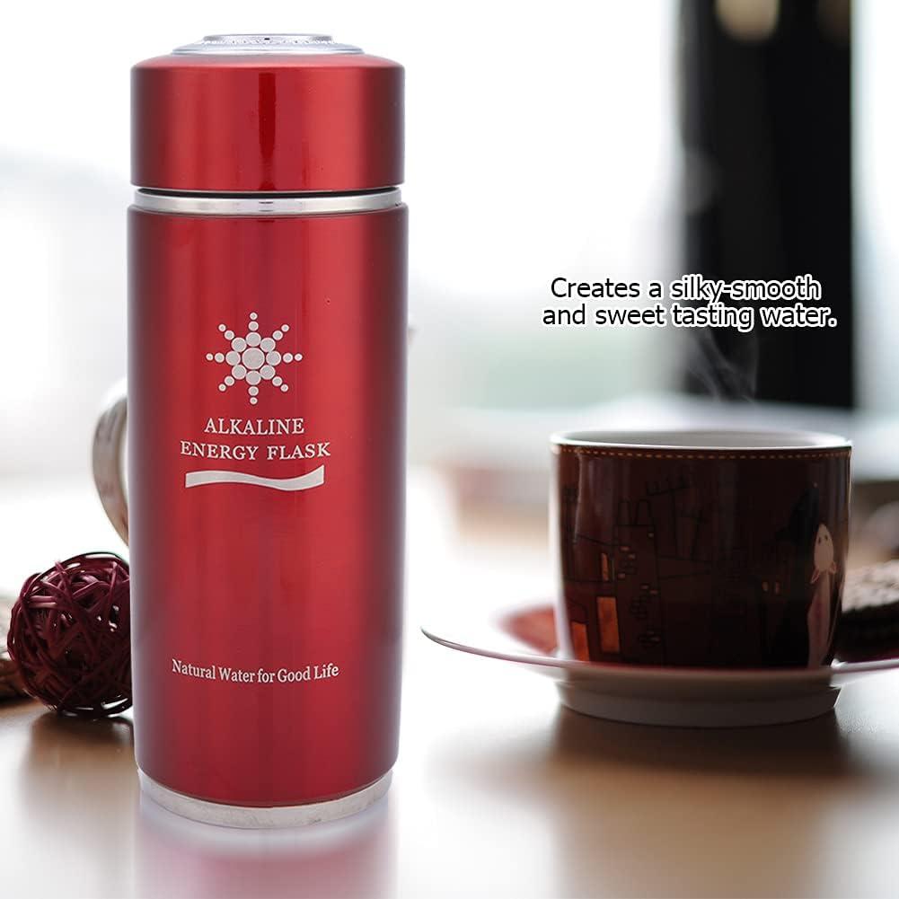 imageBouteille Deau Alcaline en Acier Inoxydable Flacon de Tasse Dquilibre nergtique pour la sant BleuRouge