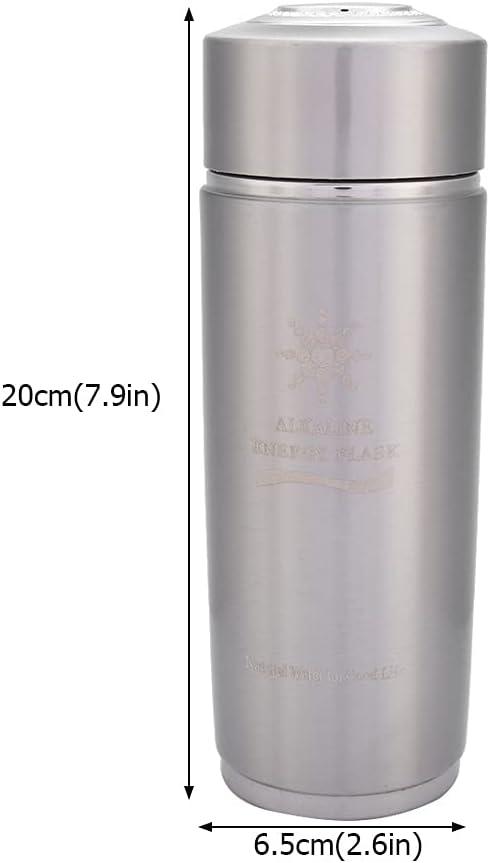 imageBouteille deau Alcaline en Acier Inoxydable Portable Nano quilibre nergtique Bio Lonizer Flacon pour Une Vie Saine ArgentArgent