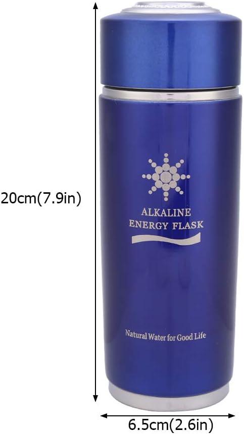 imageBouteille deau Alcaline en Acier Inoxydable Portable Nano quilibre nergtique Bio Lonizer Flacon pour Une Vie Saine ArgentBleu