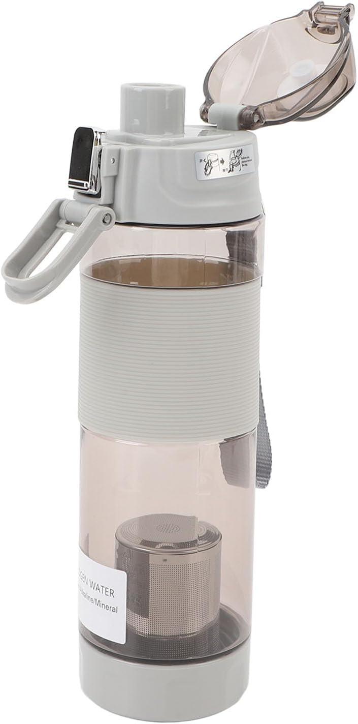 imageBouteille deau Riche en Hydrogne avec 304 Filtre Alcalin en Acier Inoxydable Gnrateur deau Hydrogne lpreuve des Fuites pour lexercice et les Voyages Bleu Ciel bleu cielGris Clair