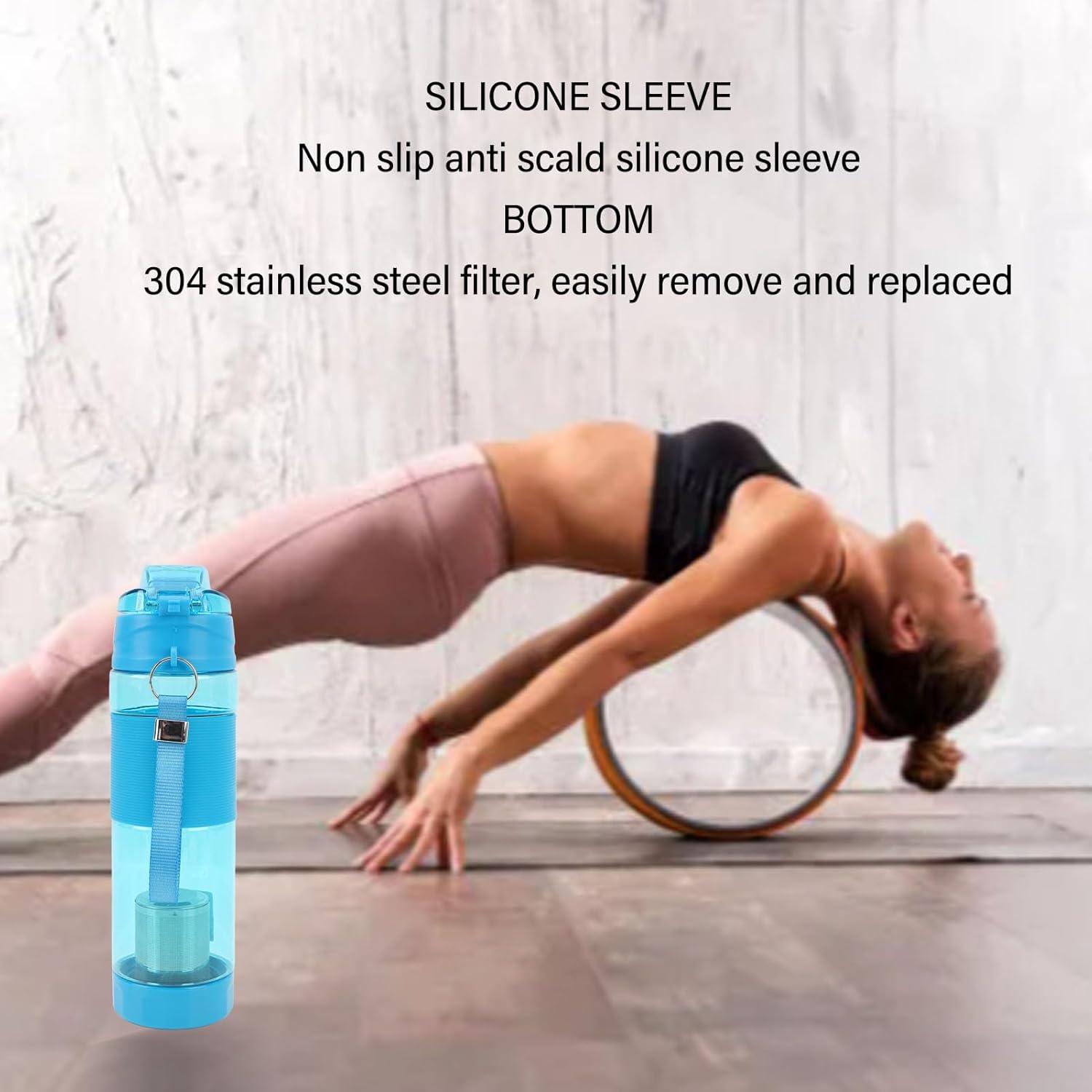 imageBouteille deau Riche en Hydrogne avec 304 Filtre Alcalin en Acier Inoxydable Gnrateur deau Hydrogne lpreuve des Fuites pour lexercice et les Voyages Bleu Ciel bleu cielCiel Bleu