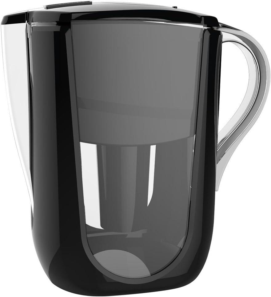 imageCarafe eau alcaline Dite alcaline avec inicador numrique de remplacement de filtre Deux Filtres nouveau modle 2017 Noir