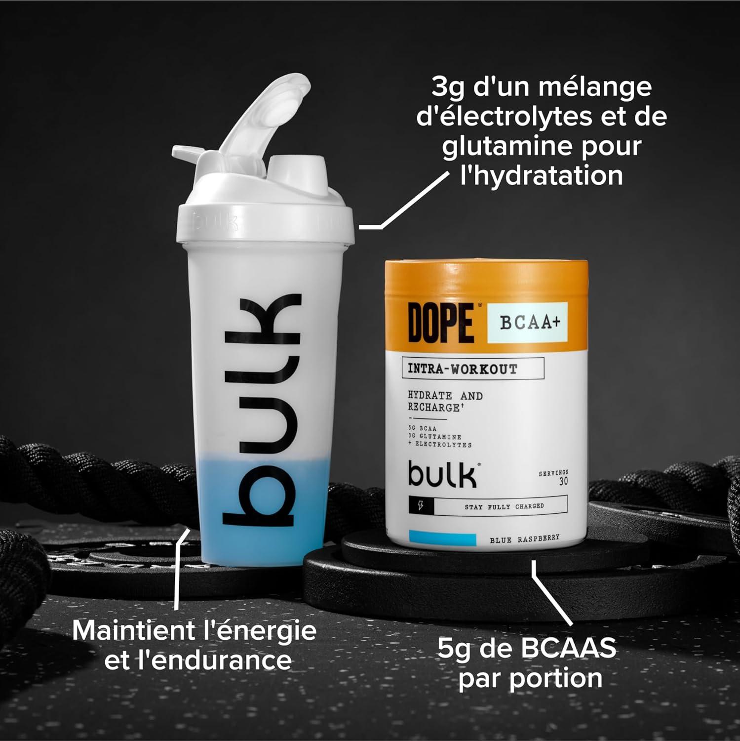 imageDope BCAA Poudre IntraEntranement Strawberry Lime 360 g 30 Portions 5g BCAAs Mlange dlectrolytes Glutamine Vitamine B6 ampamp B12 Soutient lHydratation lnergie RcuprationFraise Cirton Vert