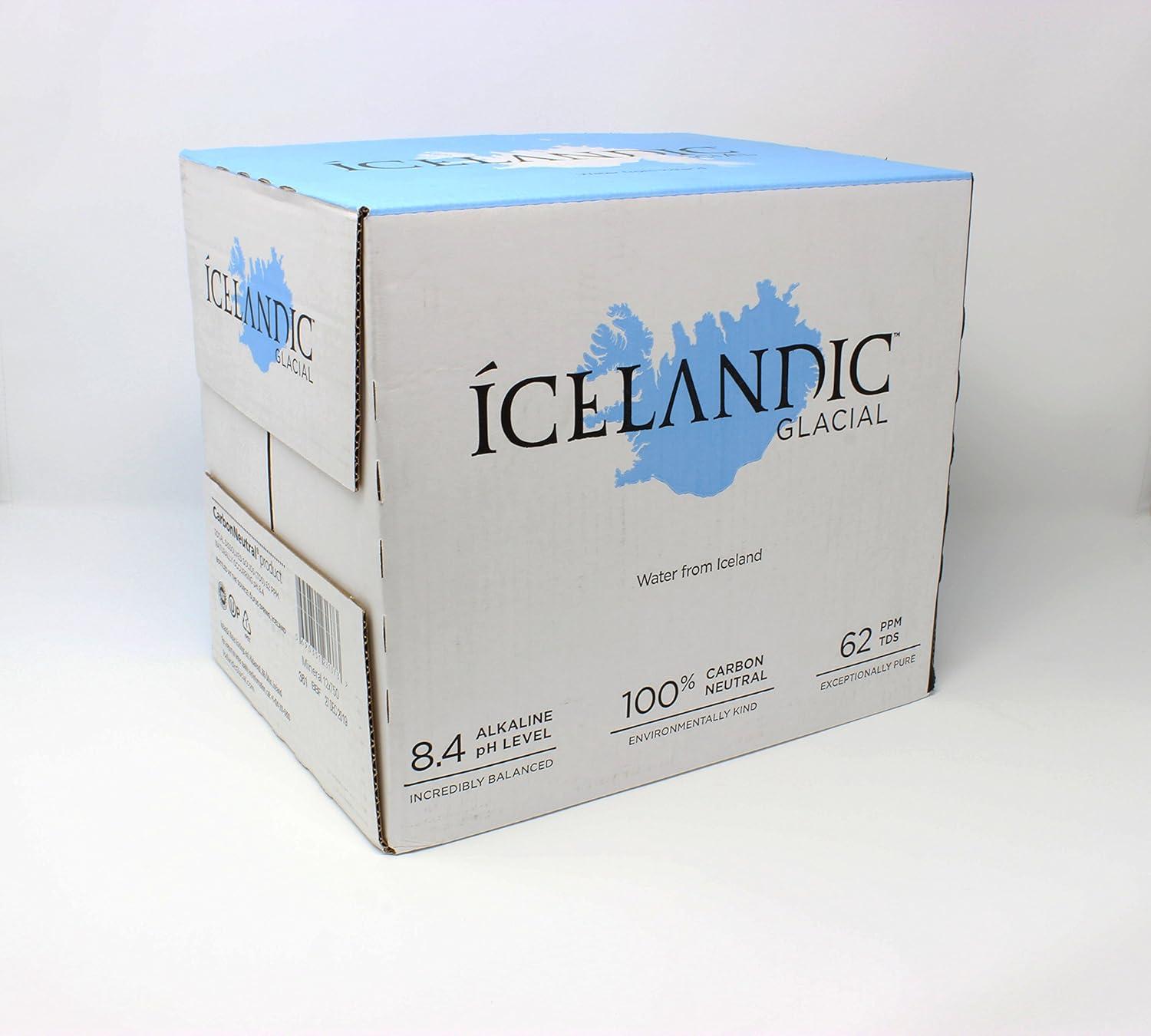 imageIcelandic Glacial Eau Premium Plate 1000ml Bouteilles en PET Recycl x 12 Par Pack AlcalineBas pH Sans BPA Neutre en Carbone de la Source Islandaise Faible Teneur en TDS et Minraux750 ml Lot de 12