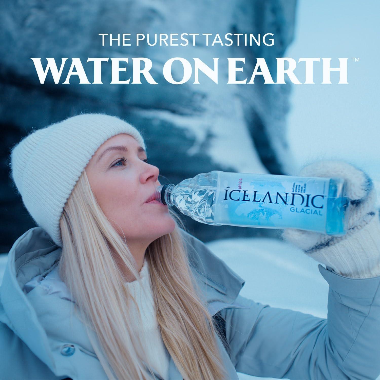 imageIcelandic Glacial Eau Premium Plate 1000ml Bouteilles en PET Recycl x 12 Par Pack AlcalineBas pH Sans BPA Neutre en Carbone de la Source Islandaise Faible Teneur en TDS et Minraux1 l Lot de 12