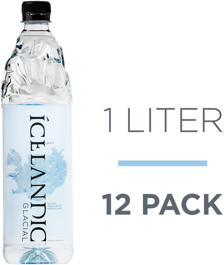 imageIcelandic Glacial Eau Premium Plate 1000ml Bouteilles en PET Recycl x 12 Par Pack AlcalineBas pH Sans BPA Neutre en Carbone de la Source Islandaise Faible Teneur en TDS et Minraux1 l Lot de 12