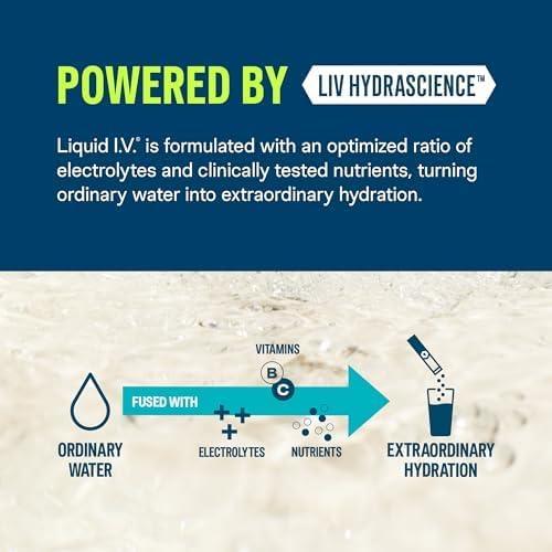 imageLiquid IV Hydration Multiplier Pastque Mlange boisson en poudre lectrolyte 1 paquet 16 portions
