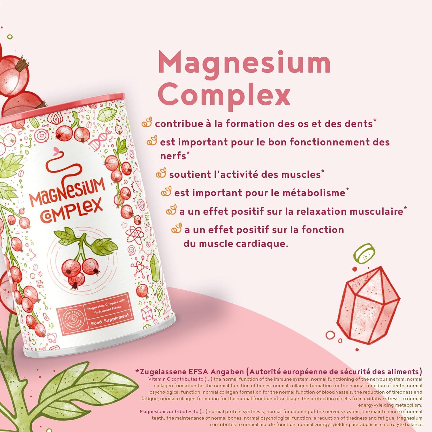 imageMagnesium Complex Supplment de poudre de magnsium avec 6 diffrents composants de magnsium biodisponibles Vegan pour soutenir lquilibre musculaire neurologique et lectrolytique