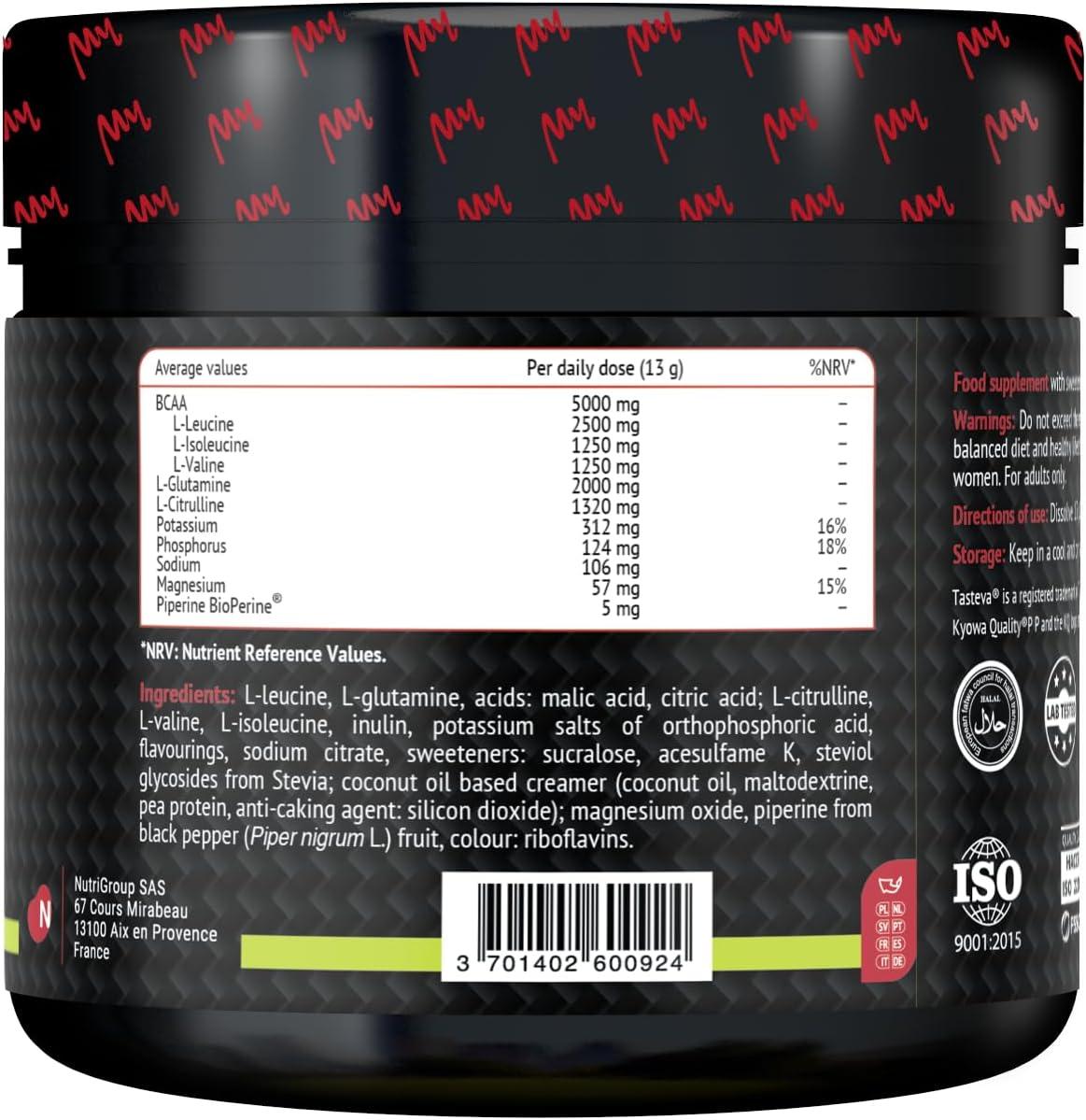 imageMy BCAA Acides Amins BCAA en Poudre Label Kyowa Quality LGlutamine LCitrulline Electrolytes Lemonade 390g 30 PortionsLimonade