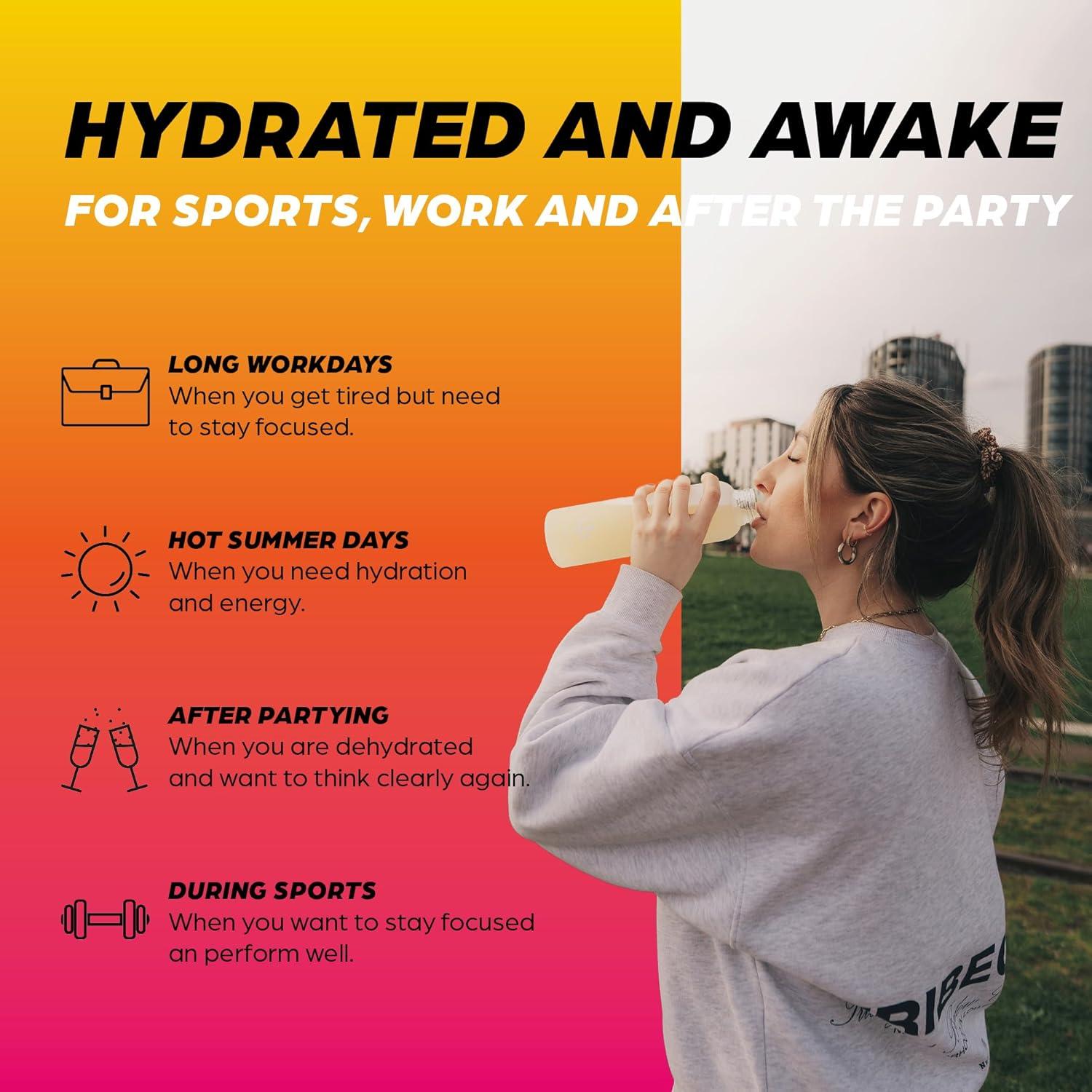 imageUpsters Energylytes Citron orange et pastque Poudre dlectrolyte avec 160 mg de cafine et de Ltyrosine Sans sucre Hydration et concentration Pour le sport le travail et les jours actifspastque orange citron
