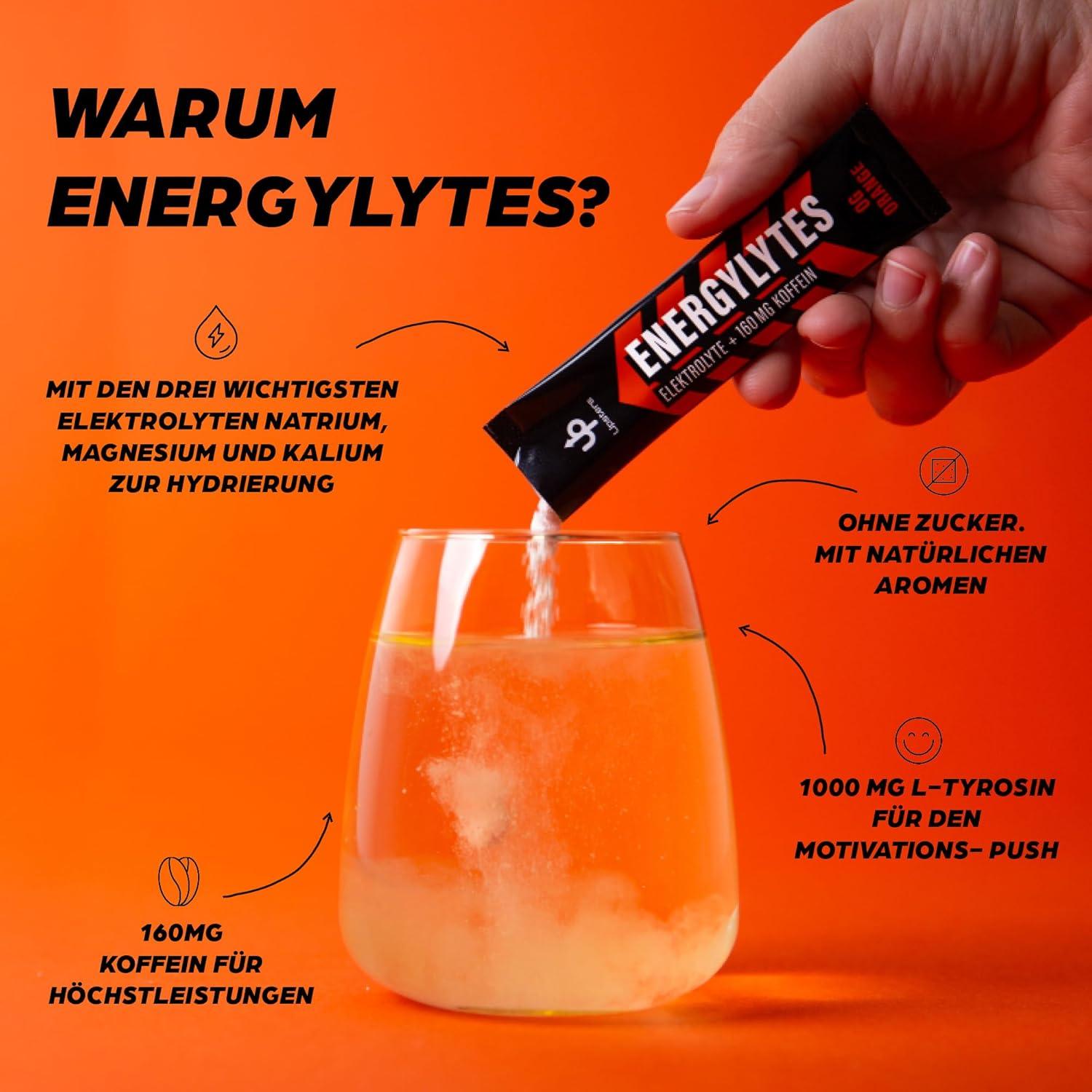 imageUpsters Energylytes Citron orange et pastque Poudre dlectrolyte avec 160 mg de cafine et de Ltyrosine Sans sucre Hydration et concentration Pour le sport le travail et les jours actifsOG Orange