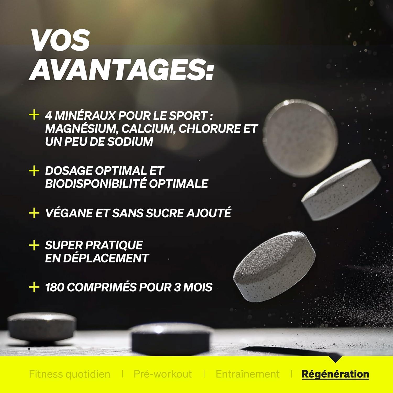 imagelectrolytes en comprims 180 comprims avec magnsium calcium sodium et chlorure magnsium pour votre quilibre lectrolytique et votre fonction musculaire convient au rgime keto