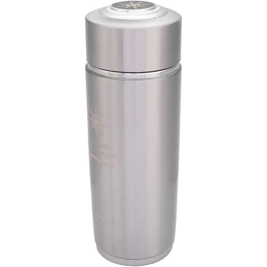 imageBouteille Deau Nano Energy Bouteille Deau Alcaline en Acier Inoxydable avec Photocatalyseur Tourmaline pour une Meilleure Absorption des Nutriments 400 Ml ArgentArgent