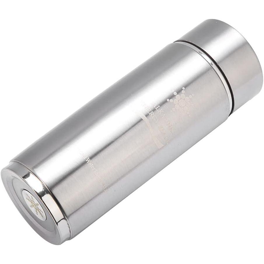 imageBouteille deau Alcaline en Acier Inoxydable Portable Nano quilibre nergtique Bio Lonizer Flacon pour Une Vie Saine ArgentArgent