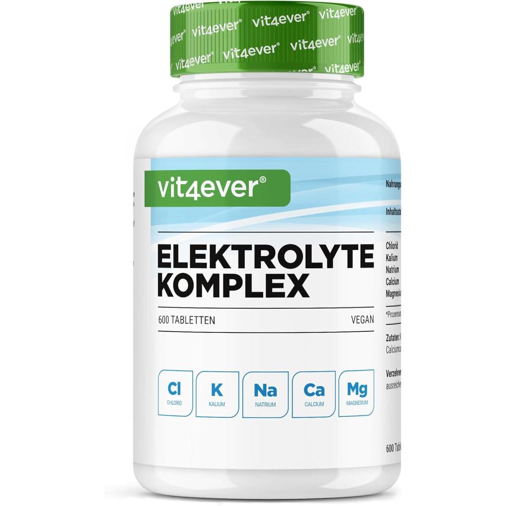 imageComprims dlectrolytes  420 comprims avec du magnsium du calcium du potassium du sodium ampamp du chlorure  quilibre lectrolytique ampamp fonction musculaire  Alimentation ctogne  Vegan600 unit Lot de 1
