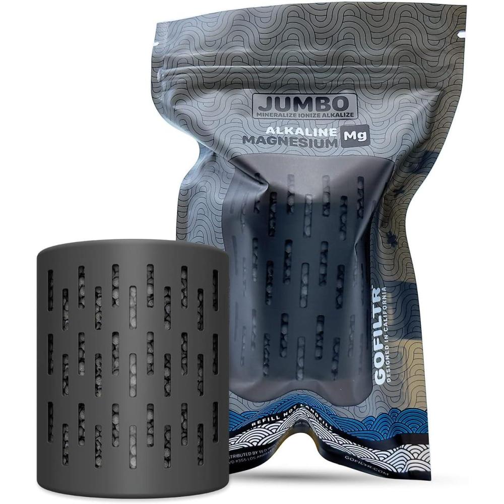 imageGOFILTR Infuseur eau alcaline en magnsium Jumbo 95 pH lectrolytes pour toutes grandes bouteilles deaupichets 3 mois infuseur deau alcaline minrale ionise lot de 1Magnsium Jumbo