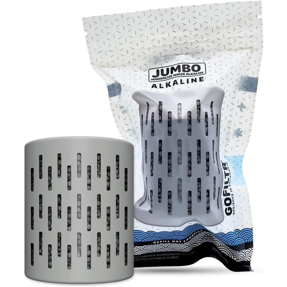 imageGOFILTR Infuseur eau alcaline en magnsium Jumbo 95 pH lectrolytes pour toutes grandes bouteilles deaupichets 3 mois infuseur deau alcaline minrale ionise lot de 1Jumbo Alcaline