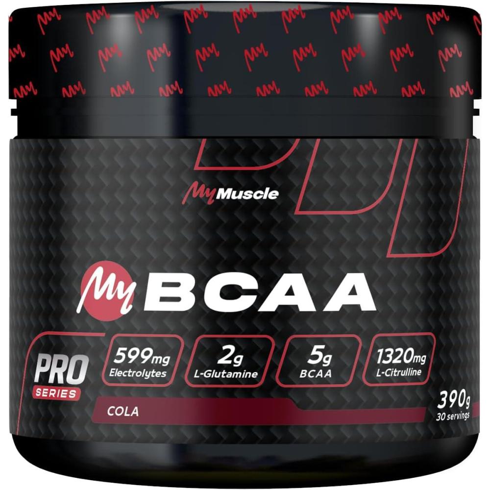 imageMy BCAA Acides Amins BCAA en Poudre Label Kyowa Quality LGlutamine LCitrulline Electrolytes Lemonade 390g 30 PortionsCola