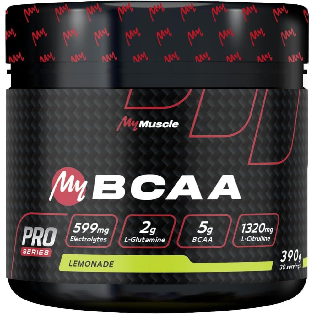 imageMy BCAA Acides Amins BCAA en Poudre Label Kyowa Quality LGlutamine LCitrulline Electrolytes Lemonade 390g 30 PortionsLimonade
