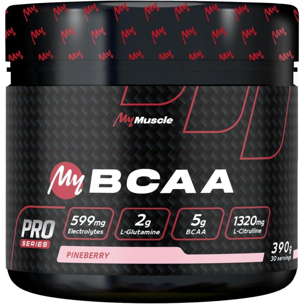 imageMy BCAA  Acides Amins BCAA en Poudre Label Kyowa Quality  LGlutamine  LCitrulline  Electrolytes  Lemonade 390g  30 PortionsPineberry