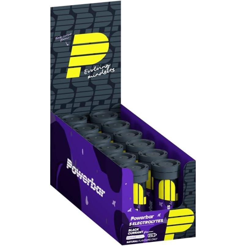 imagePowerbar 5 Electrolytes Lemon Tonic 12x10Tabs Tablettes effervescentes fournissant les lectrolytes 75 mg cafineBlack Currant