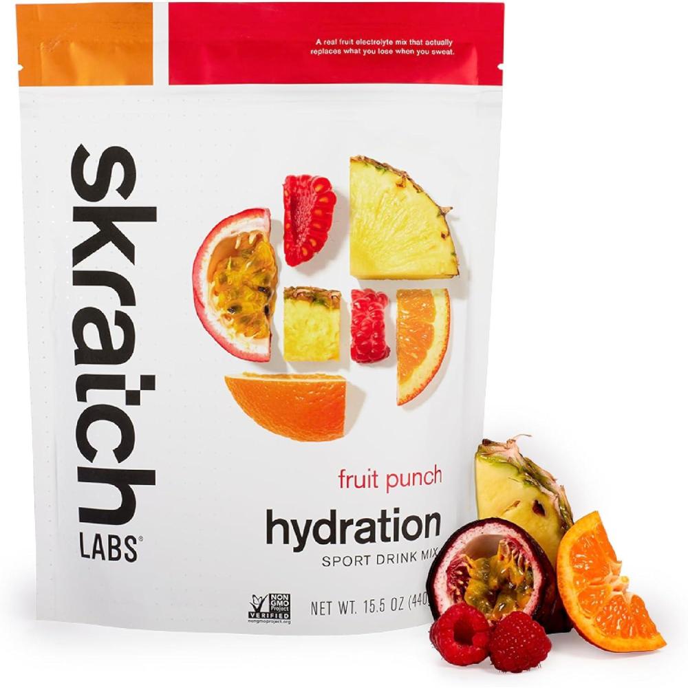 imageSKRATCH LABS Sport Hydration Drink Mix  Poudre de glucides et dlectrolytes  440g  Punch aux fruits  Endurance entranement comptition Sans gluten Vegan Keto