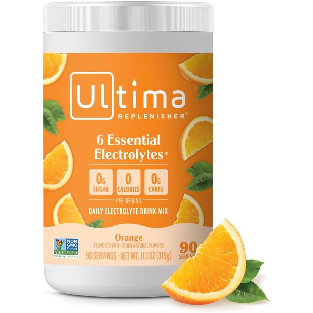 imageUltima Health Products Portions de poudre dlectrolyte dUltima 90 Replenisher oranges 108 oz