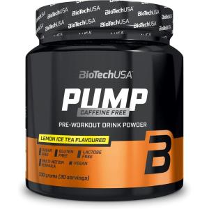 BioTechUSA Pump Caffeine Free | Énergie, concentration et soutien immunitaire | 19 Ingrédients actifs | Boisson en poudre pré-entraînement, 330 g, Fruits Exotiques(Thé glacé au citron)