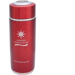 Bouteille D&rsquo;eau Alcaline, en Acier Inoxydable isolé Foldage D&rsquo;eau Alcaline Nano-équilibre Bio énergie Lonizer Tasse Flacon de Sport Bouteille pour le Bureau Extérieur (SILVER)(Rouge)