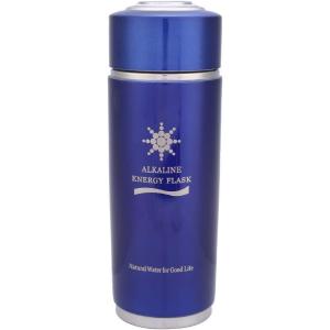 Bouteille D&rsquo;eau Alcaline, en Acier Inoxydable isolé Foldage D&rsquo;eau Alcaline Nano-équilibre Bio énergie Lonizer Tasse Flacon de Sport Bouteille pour le Bureau Extérieur (SILVER)(Blue)