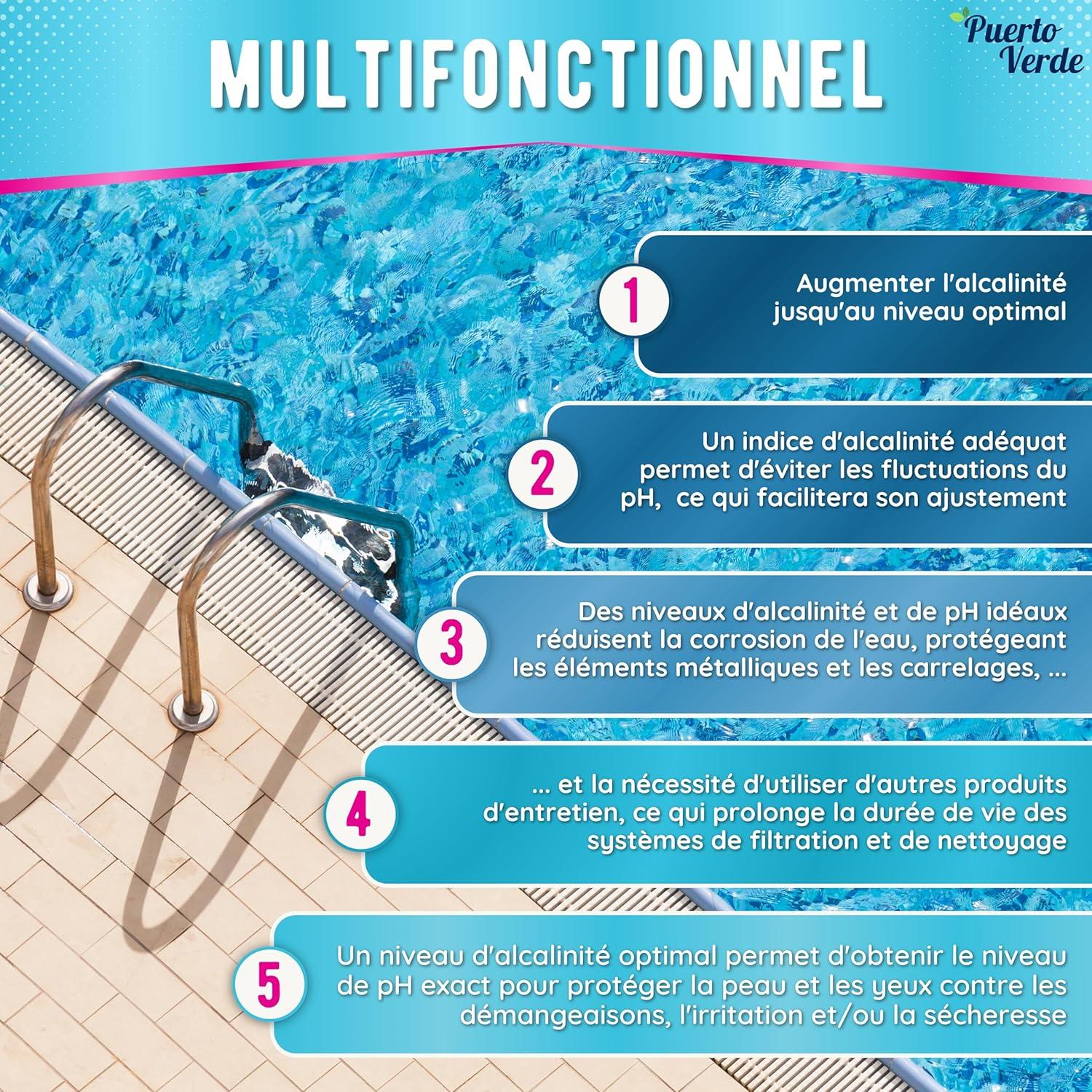 image Correcteur Alcalinit pour Piscine 10 Kg Augmente lAlcalinit Totale TAC ampamp Corrige Le pH Action Rapide et Efficace Format Poudre Sr pour Toute la Famille Production Europenne