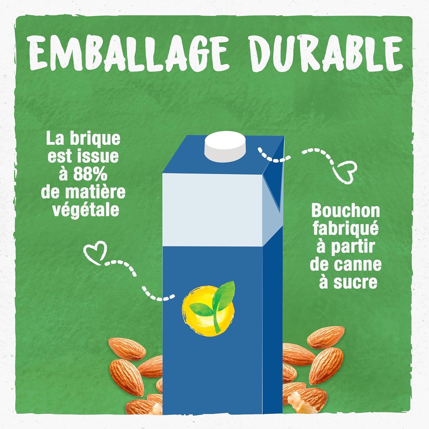 imageBjorg Boisson Oui Au Vgtal Bio Riz Coco Boire et Cuisiner Sans sucres Ajouts Pauvre en Matires Grasses 1L Lot de 2Amande Sans Sucres