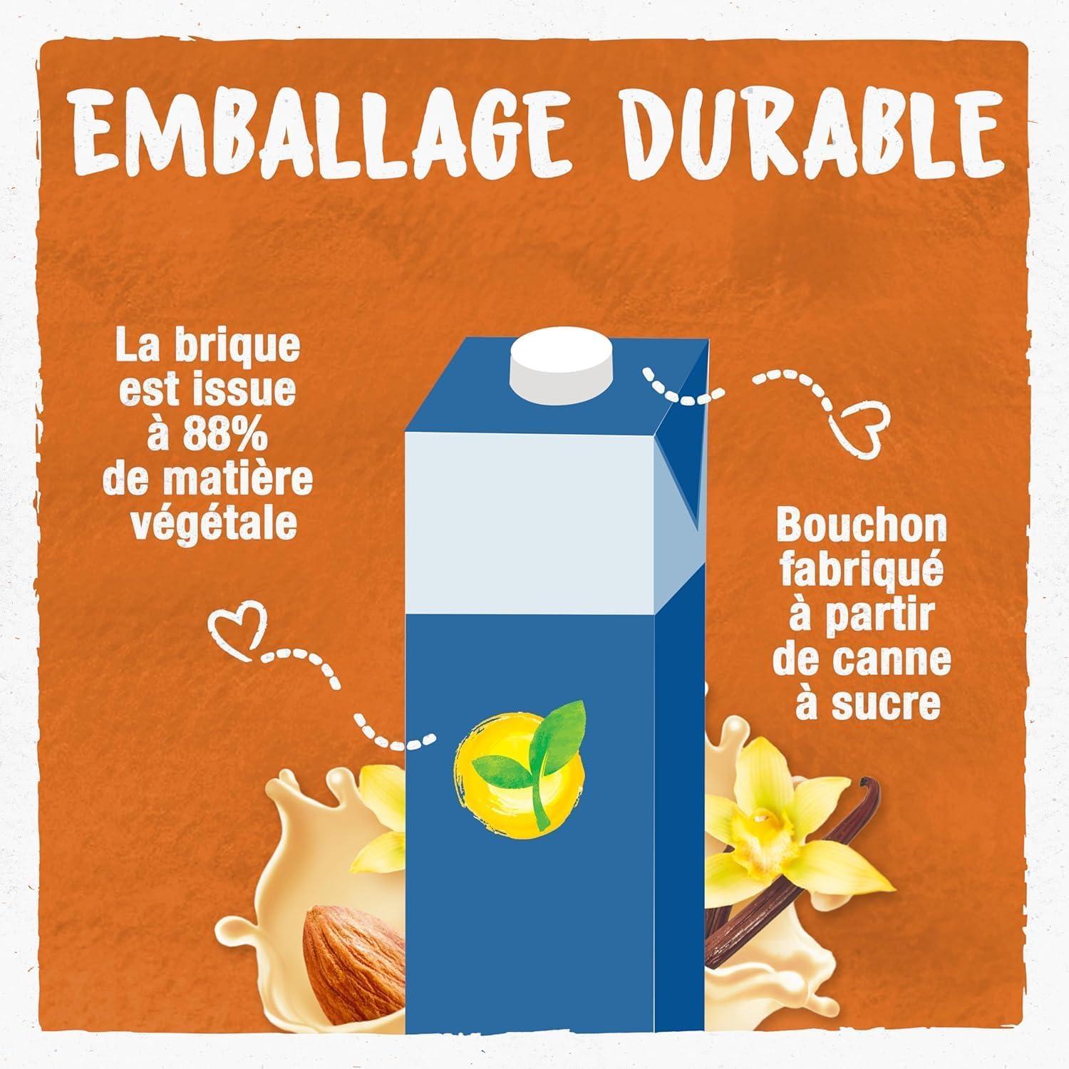 imageBjorg Boisson Oui Au Vgtal Bio Riz Coco Boire et Cuisiner Sans sucres Ajouts Pauvre en Matires Grasses 1L Lot de 2Amande Vanille