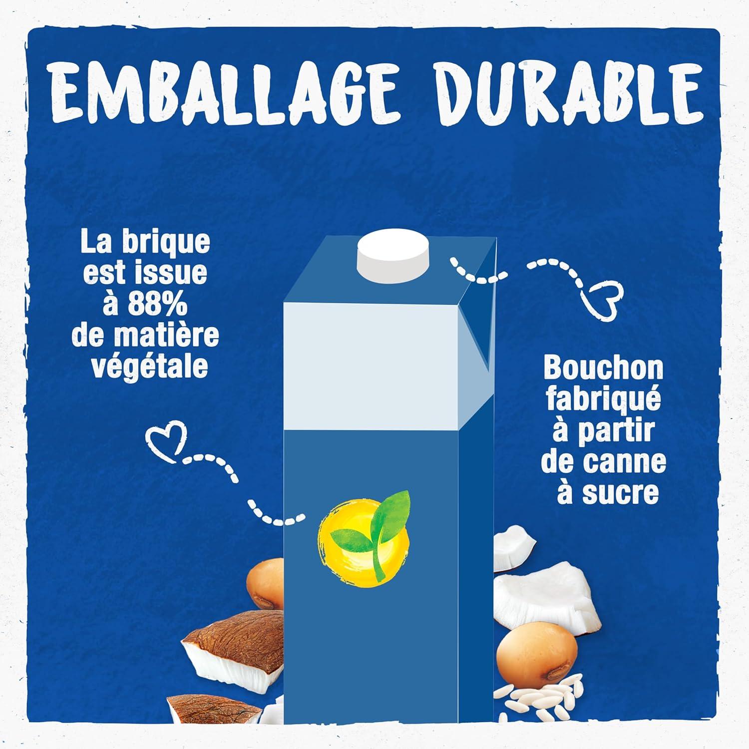 imageBjorg Boisson Oui Au Vgtal Bio Riz Coco Boire et Cuisiner Sans sucres Ajouts Pauvre en Matires Grasses 1L Lot de 2Chocolat