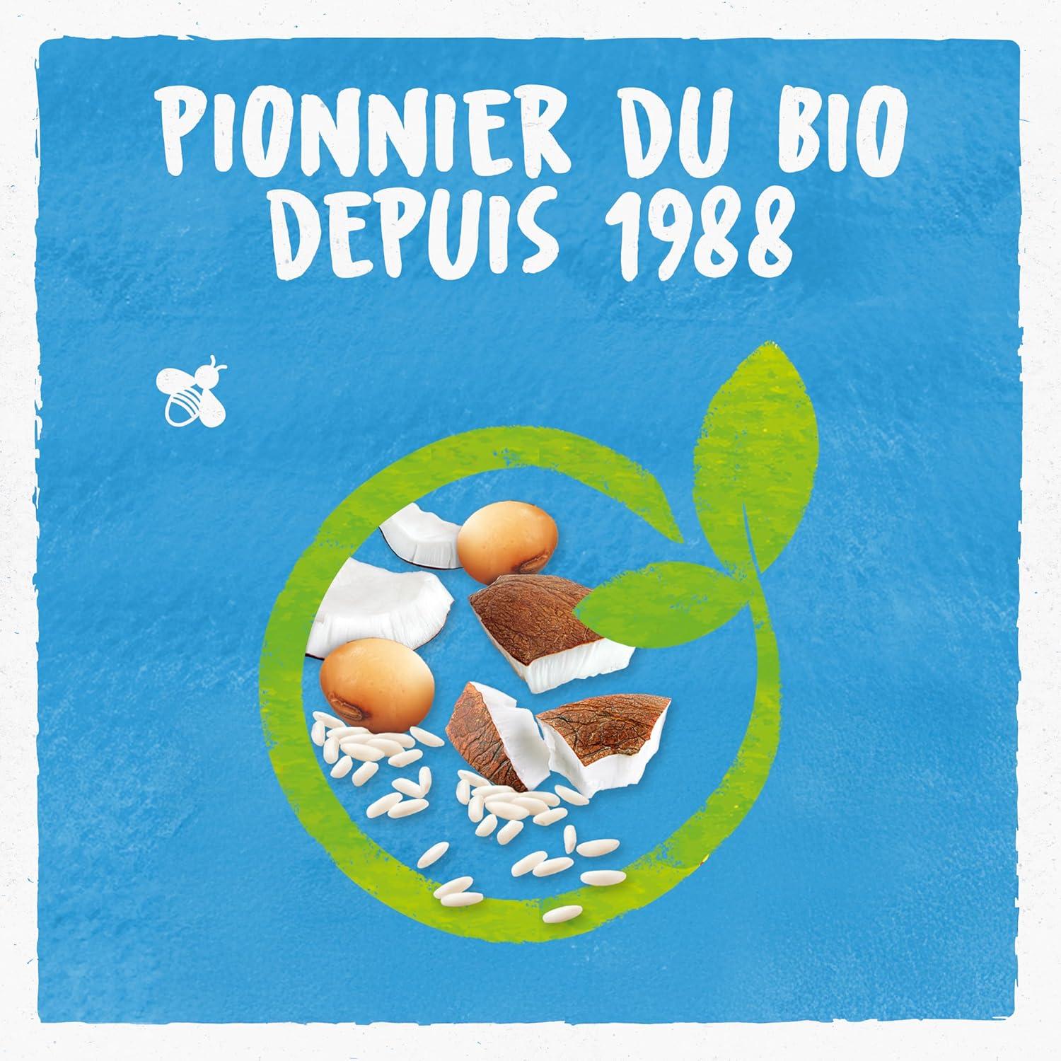 imageBjorg Boisson Oui Au Vgtal Bio Riz Coco Boire et Cuisiner Sans sucres Ajouts Pauvre en Matires Grasses 1L Lot de 2Riz Coco
