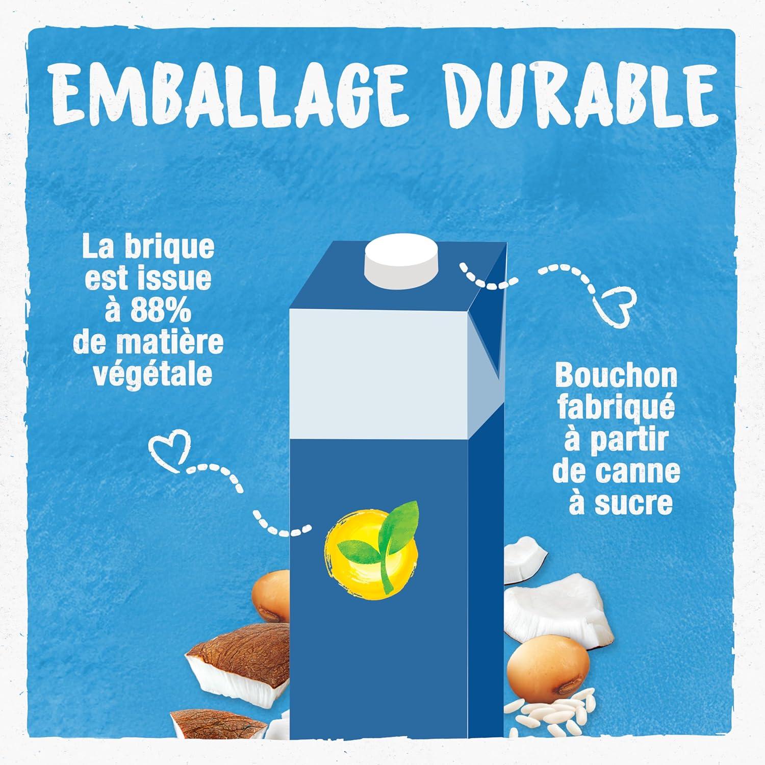 imageBjorg Boisson Oui Au Vgtal Bio Riz Coco Boire et Cuisiner Sans sucres Ajouts Pauvre en Matires Grasses 1L Lot de 2Riz Coco