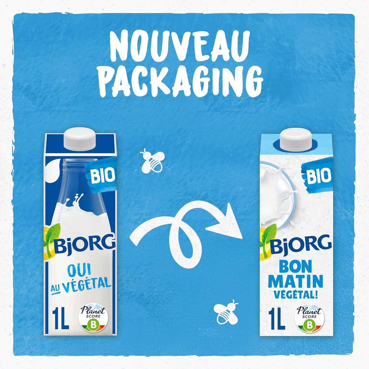 imageBjorg Boisson Oui Au Vgtal Bio Riz Coco Boire et Cuisiner Sans sucres Ajouts Pauvre en Matires Grasses 1L Lot de 2Riz Coco