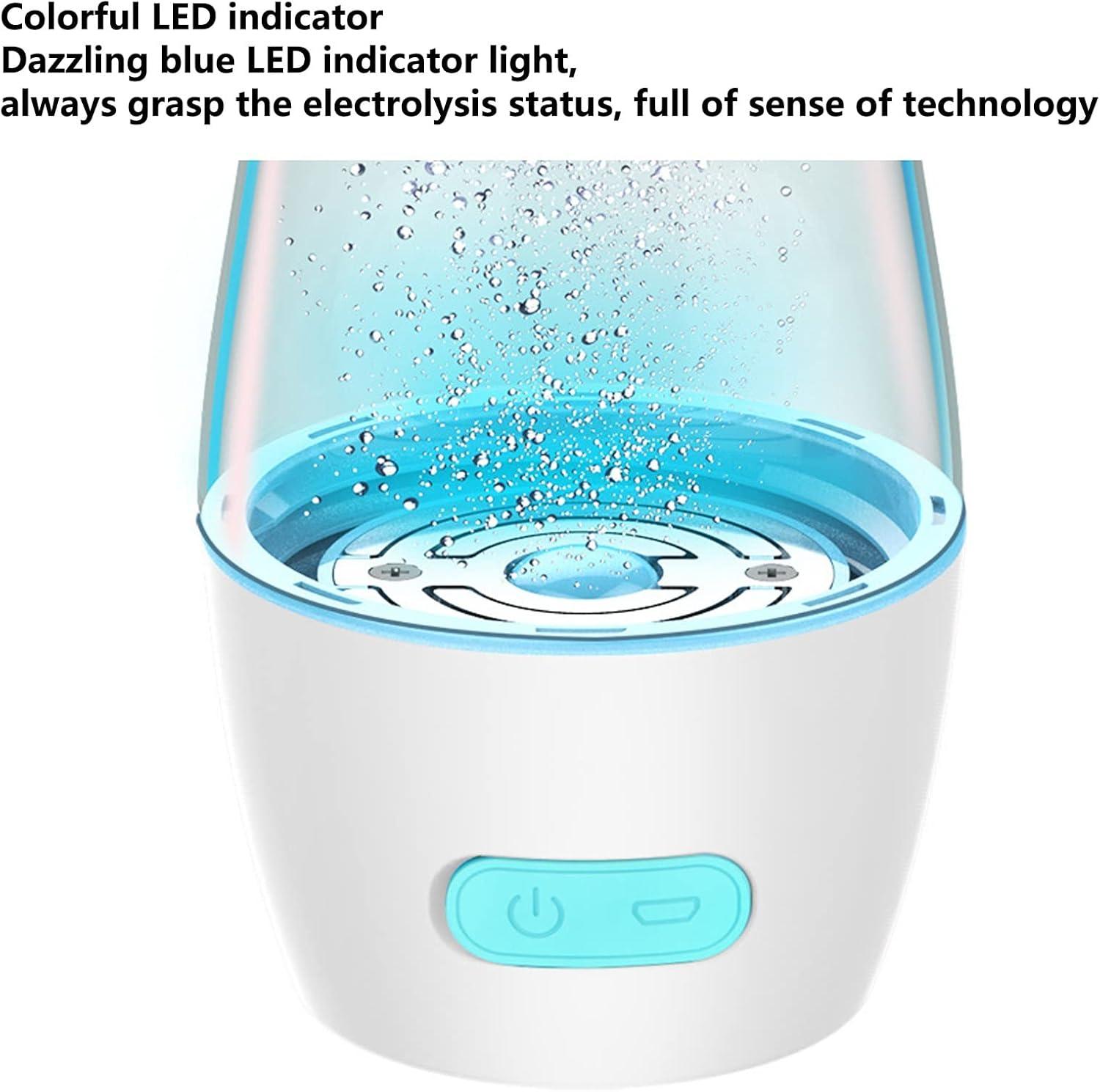 imageBouteille Deau Riche En Hydrogne Ioniseur De Gnrateur Deau Hydrogne Portable 3 Minutes Technologie De Membrane SPE PEM Bouteille Dnergie Alcaline H2 Coupe Tritan Sportive 400 MLBlueBlue