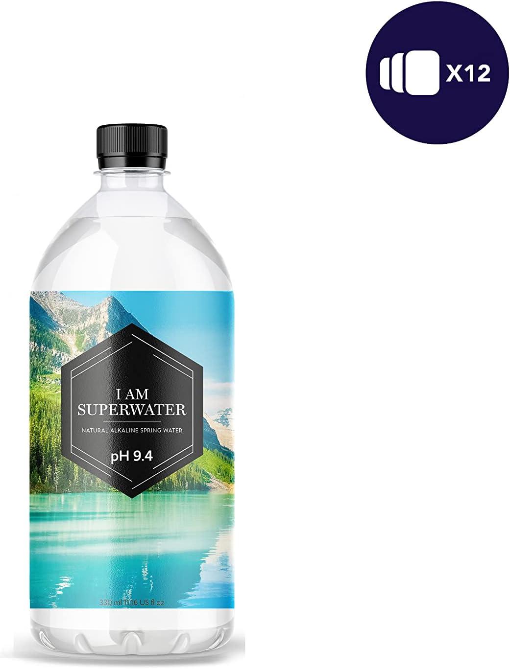 imageEau alcaline pH 9 basique 500 ml 36 bouteilles I am Superwater 3 x 12pack330ml CAN 24 canettes